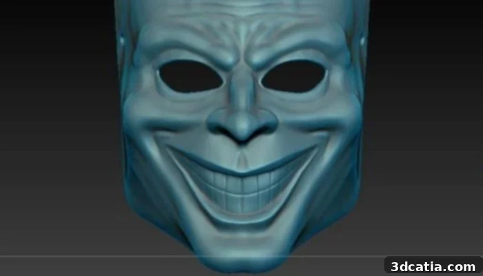 3D printed Joker mask