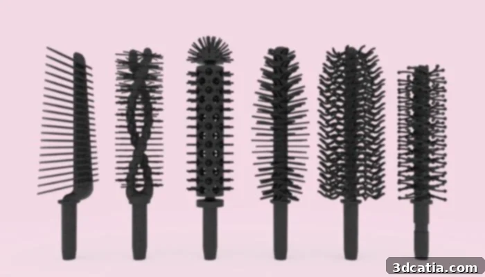 3D printed mascara brushes by Albéa