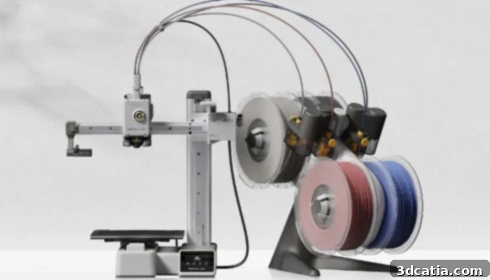 Bambu Lab A1 Mini with AMS Lite for multi-color 3D printing