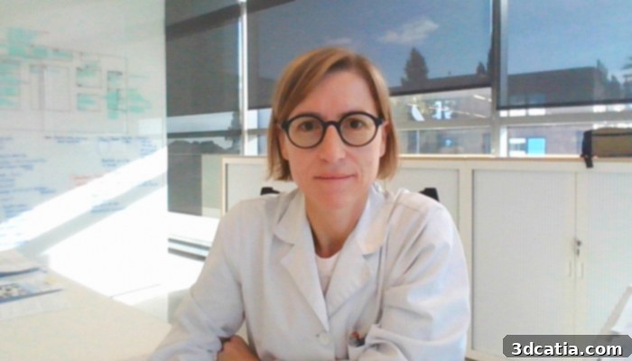 Anna Cortina, head of Research and QA&RA department at Avinent, discussing quality control in medical 3D printing.