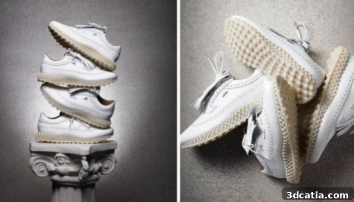 Adidas MC87 4D golf shoe blending vintage and 3D printing technology