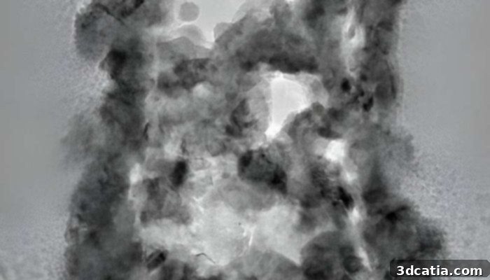 Nanoscale 3D printed object exhibiting evenly distributed defects that enhance its durability and reduce brittleness.