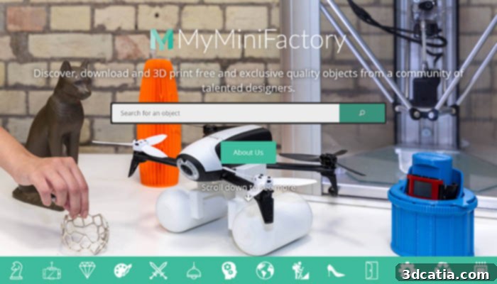 MyMiniFactory offers a diverse collection of high-quality STL files for 3D printing, tested and curated by a dedicated community.