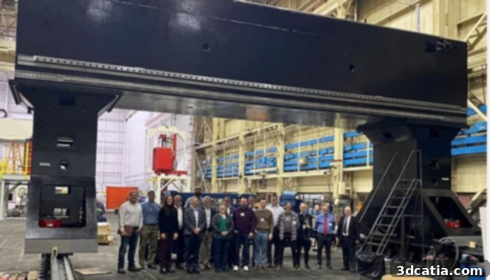 The world's largest metal 3D printer at Rock Island Arsenal, showcasing additive manufacturing capabilities for defense applications.