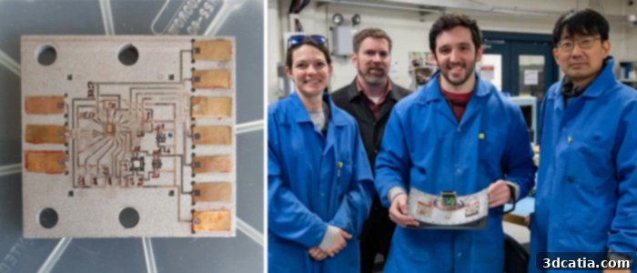 3D printed electronic circuits integrated onto a spacecraft panel