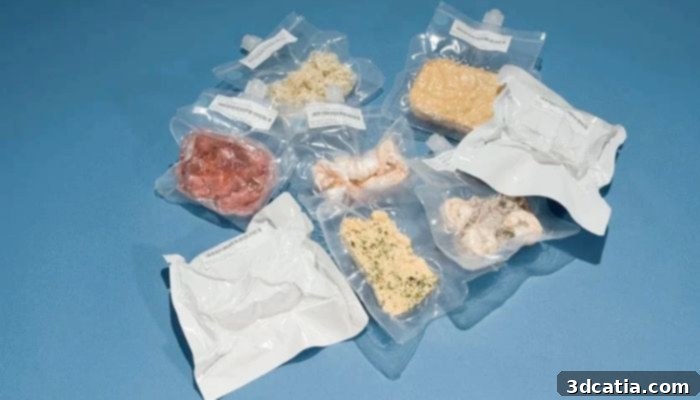 3D printed astronaut meal from plastic waste