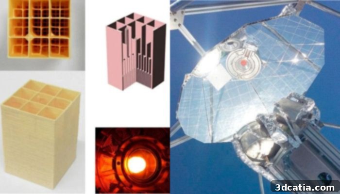 3D-printed ceramic structure for enhanced solar fuel production