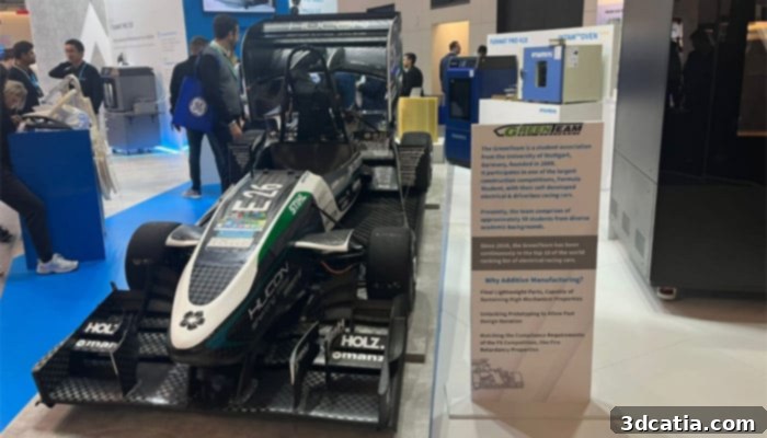 Green Team and INTAMSYS racing car development emphasizes sustainability and mobility.