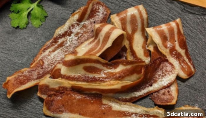 Tiras de bacon fritas impresas en 3D