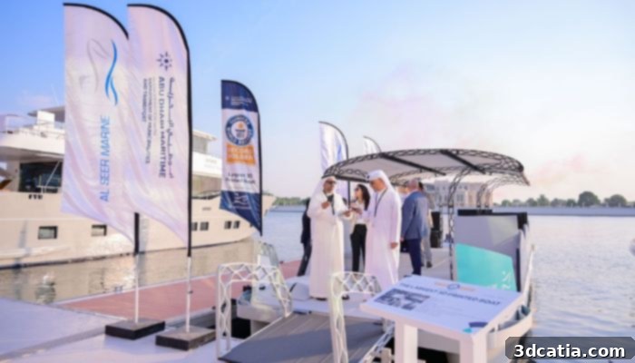 Al Seer Marine and Abu Dhabi Maritime collaborated on the 3D printed water taxi, championing sustainable marine transport