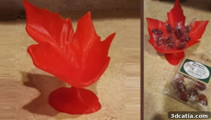 3D Printed Maple Leaf Candy Dish