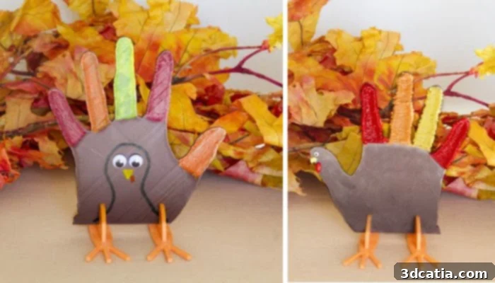 The classic Thanksgiving turkey hand from elementary school made with 3D printing