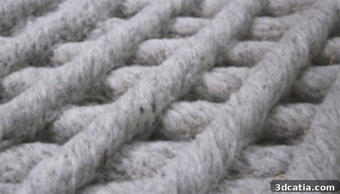 3D-printed wool offers numerous ecological and practical advantages in design and manufacturing.