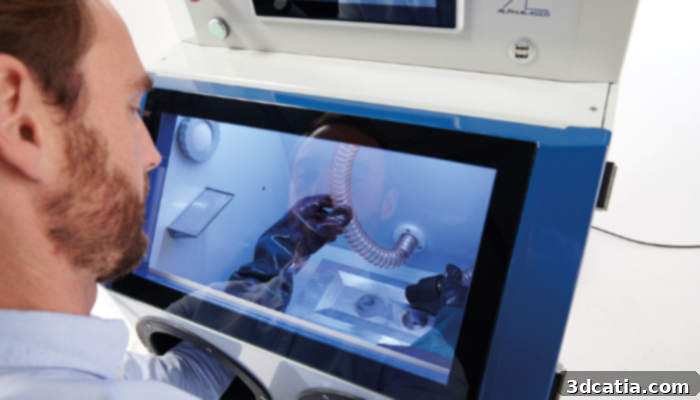 Depowdering AL3D, safe powder handling, metal 3D printing safety