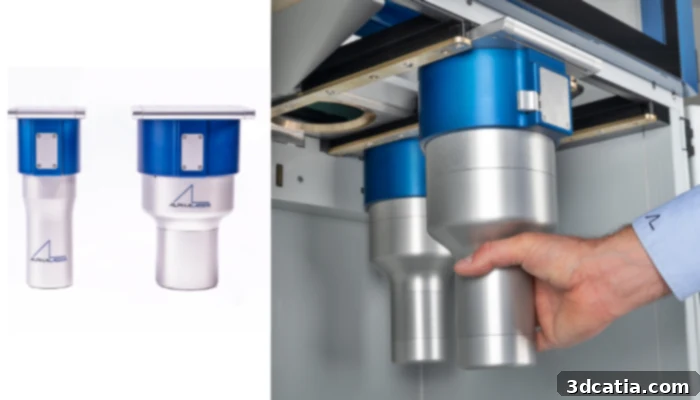 AL Cartridge System, powder management, ALPHA LASER