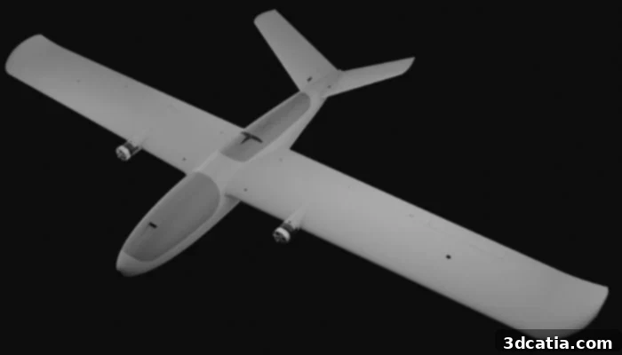 3D printed drone design for the Titan Falcon, showcasing the intricate engineering.
