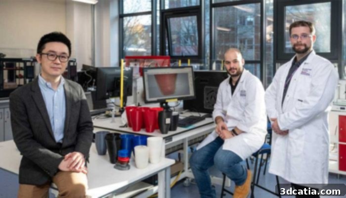 Dr. Simin Li and his team working on 3D printed prosthetic limb sockets at Loughborough University.