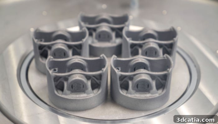 3D printed aluminum pistons for Porsche GT2 RS