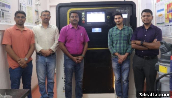 IIT Madras team with their metal 3D printer for medical implants