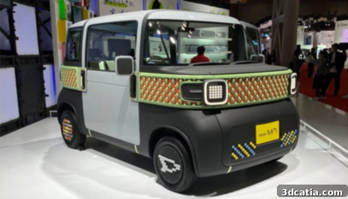 Daihatsu me:MO electric concept car exterior, customizable with 3D printing