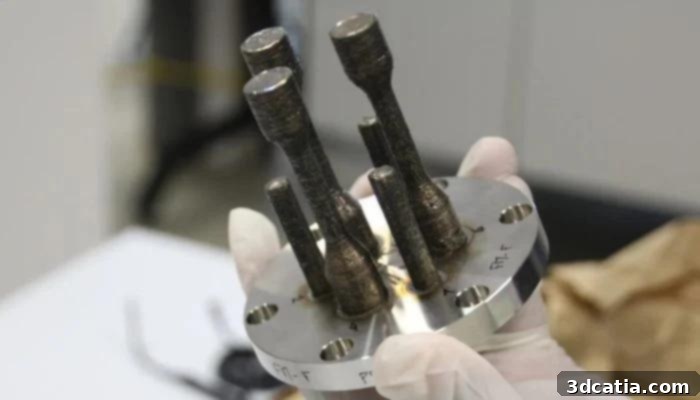 3D printed parts undergoing testing in microgravity conditions aboard the International Space Station