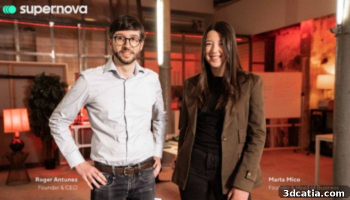 The co-founders of Supernova, Roger Antunez, Marta Mico, and Eric Pallares.