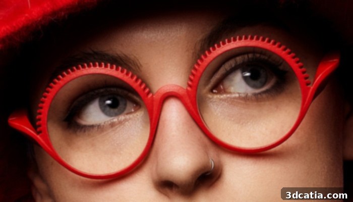The sleek design of the CABRIO eyewear collection by Hoet, showcasing 3D printing capabilities.