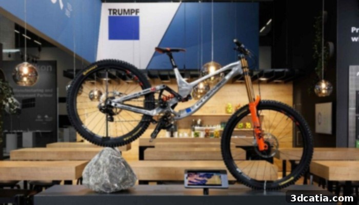 INTENSE M1 prototype with 3D printed part at TRUMPF's Formnext 2023 booth