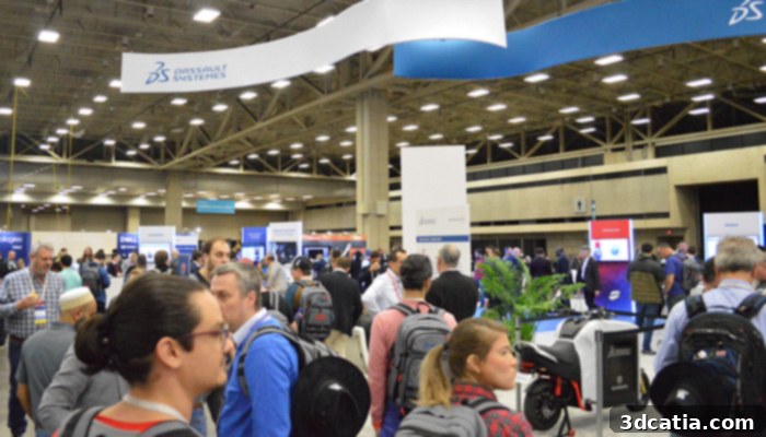 The 3DEXPERIENCE Playground showcasing exhibitors at the event.