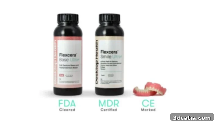 Desktop Health Flexcera Base Ultra+ dental resin for 3D printed dentures