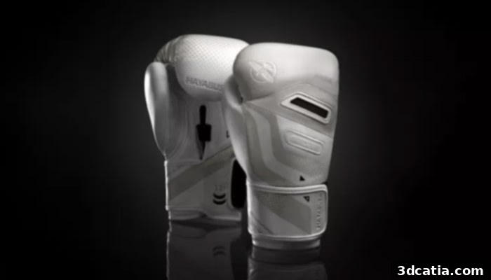Hayabusa T3D 3D printed boxing gloves, featuring a lattice structure for superior shock absorption.