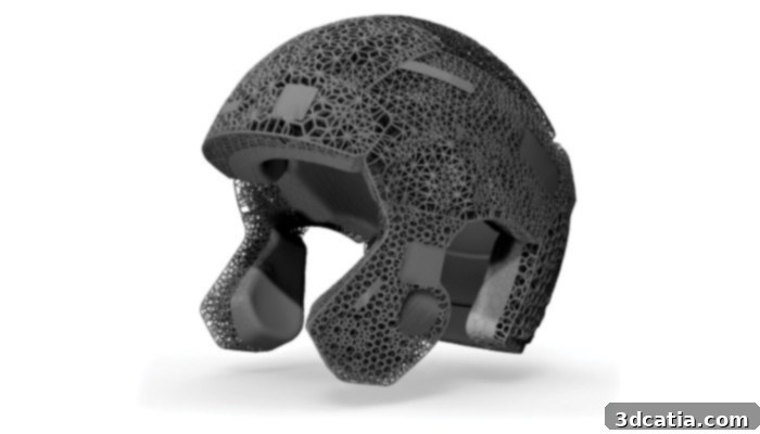 Additive Manufacturing: Elevating Sports Performance 8 Riddell SpeedFlex Precision Diamond Helmet featuring its 3D printed lattice liner for enhanced protection.