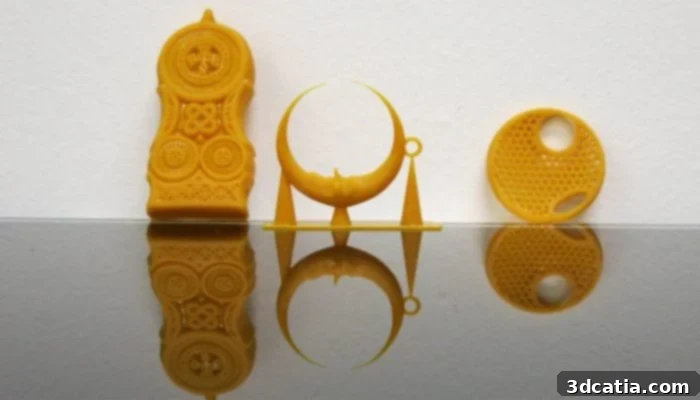 High-detail 3D-printed wax parts for casting