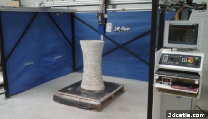 3D-LINE vase en construction