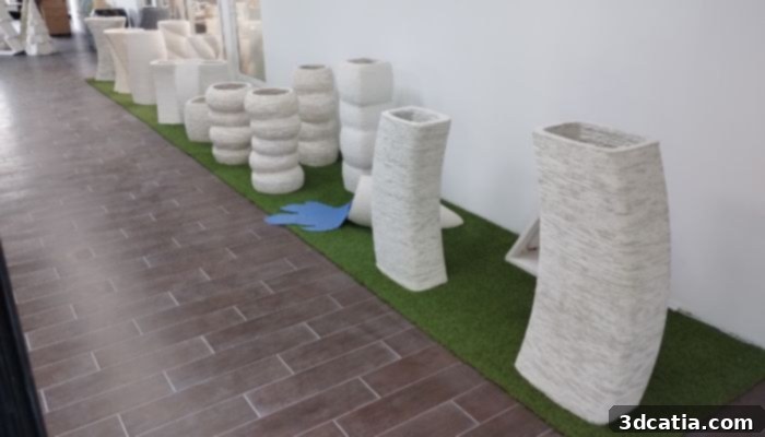 Des vases en béton 3D-LINE