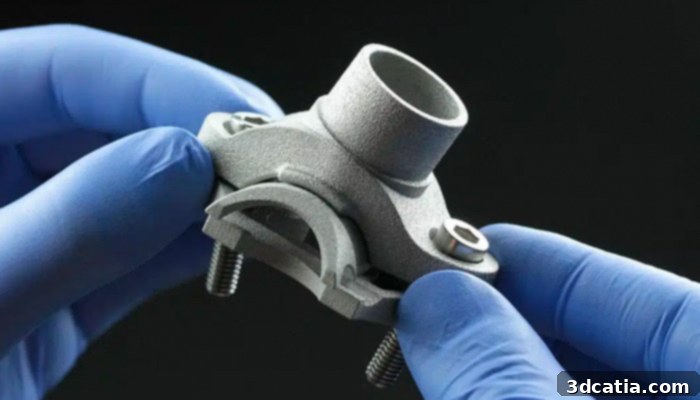 Titanium part 3D printed with Cold Metal Fusion