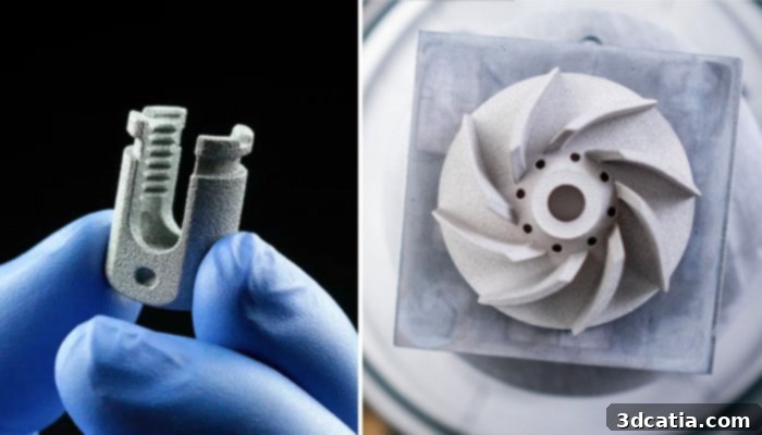 Examples of parts made using CMF