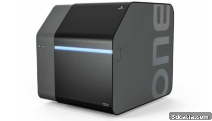 The NanoOne 2PP 3D printer creating precise micro-scale and macro-scale components.
