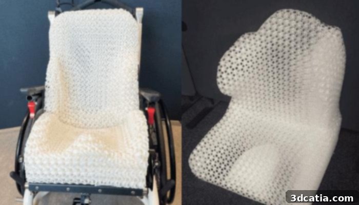 3D printed wheelchair seat design for enhanced comfort