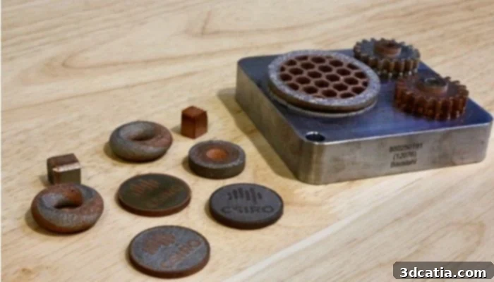 SLM-280 multi-metal 3D printed parts demonstrating advanced manufacturing capabilities.