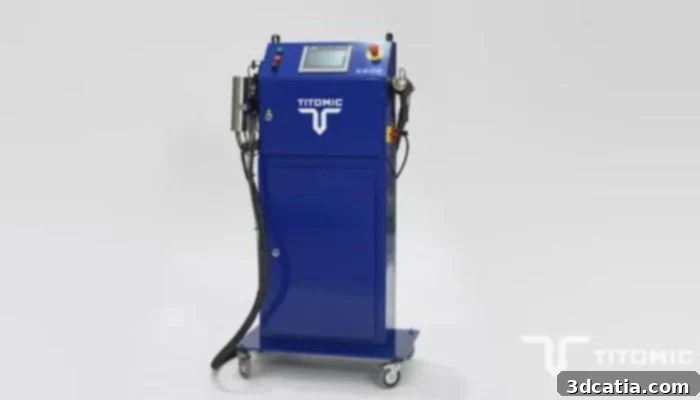 Titomic D523 Cold Spray 3D Printer being used in a military setting for repairs