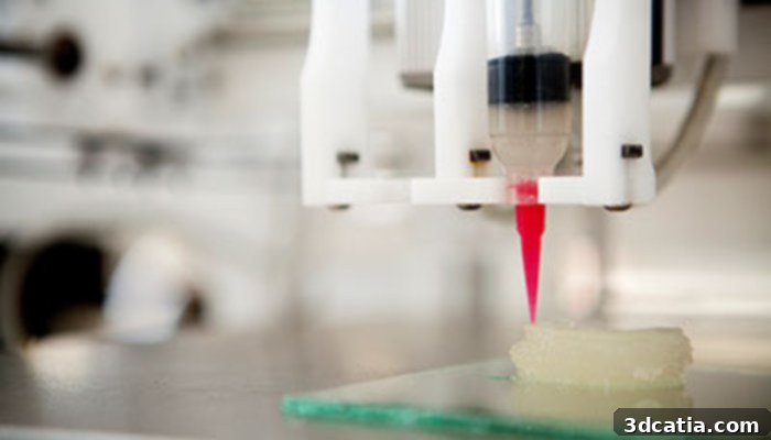 Researchers at Weill Cornell Medicine examining a 3D printed ear replica in a lab setting, highlighting years of dedication to innovative solutions.