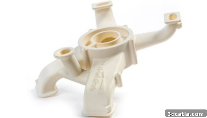 3D Printed components with flame-retardant PA 2210 FR powder (Photo Credits: Materialise)