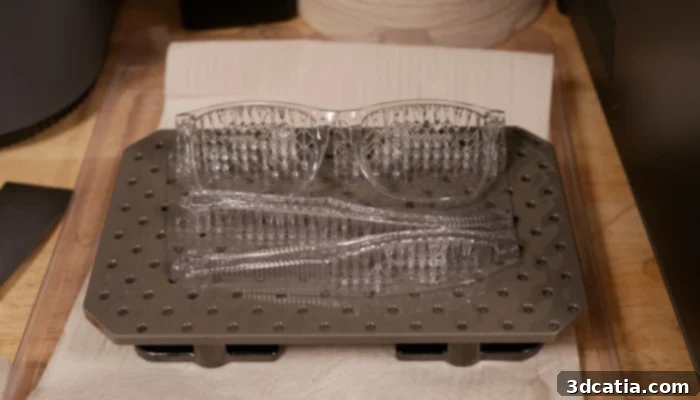 Une paire de lunettes imprimée en 3D