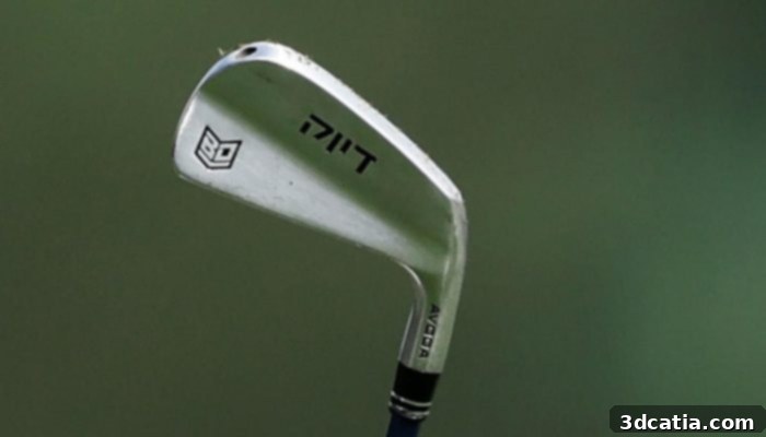 Bryson DeChambeau's Avoda Golf 3D printed iron close-up