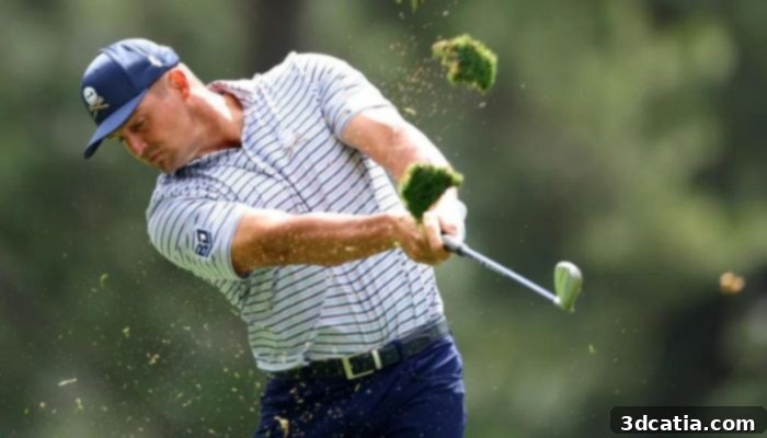 Bryson DeChambeau playing with 3D printed irons at 2024 Masters