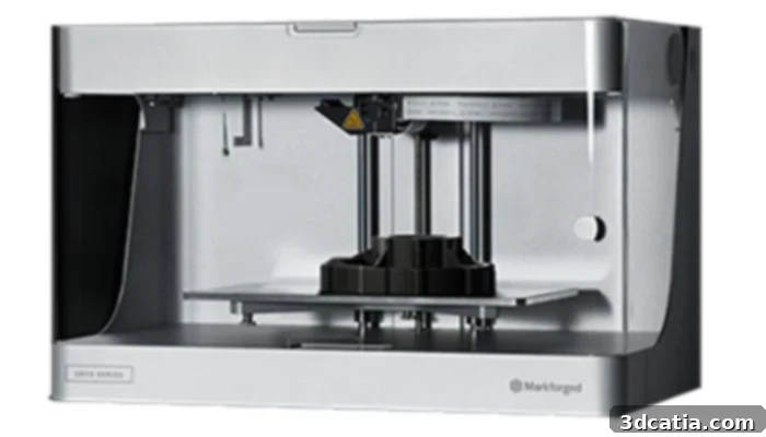 Markforged has a line of compact, industrial-grade 3D printers including the Onyx Pro