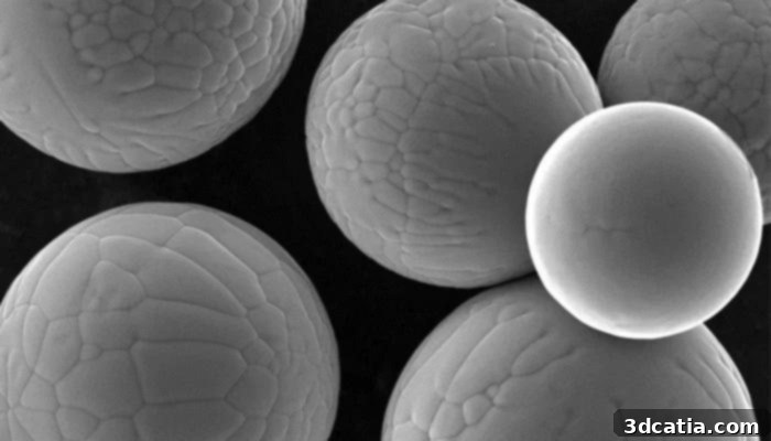 Metal powder, a key feedstock for additive manufacturing, is shown. The article discusses challenges in its sustainable production.