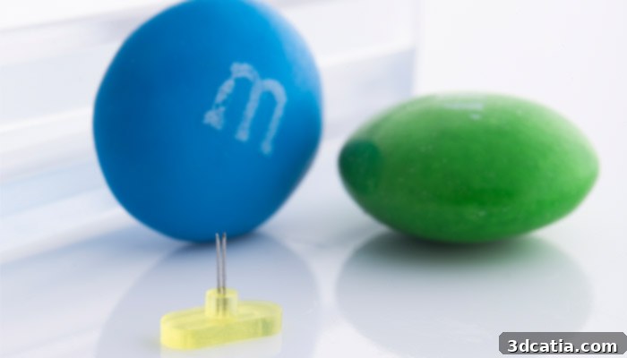IMcoMET's microneedle device cap, 3D-printed by BMF.