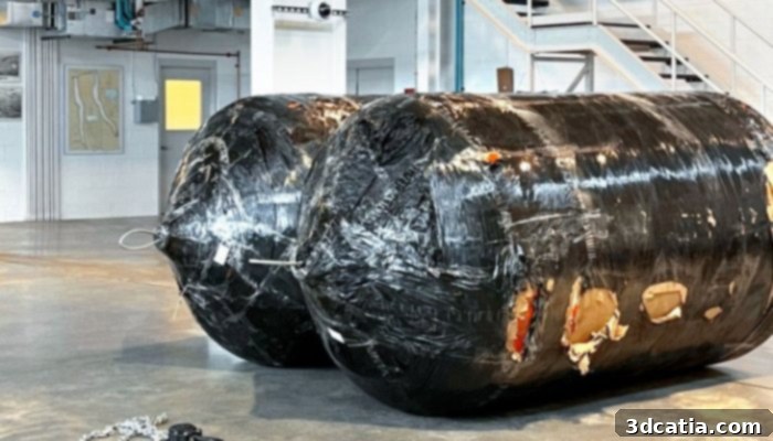 Cornell University's cylindrical 'pigs' for pipe cleaning.